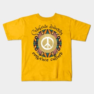 Celebrate diversity, embrace culture, African tribal peace culture Kids T-Shirt